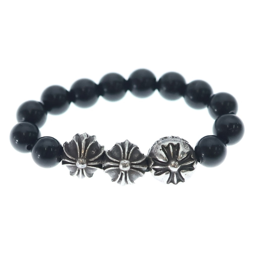 CHROME HEARTS(クロムハーツ) BEAD RING ビーズリング ブラック/シルバー レディース