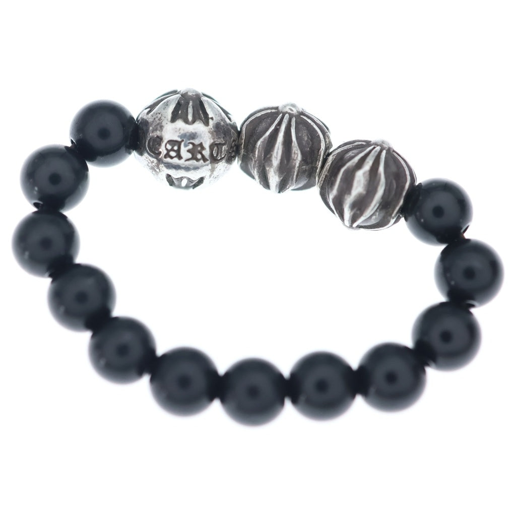 CHROME HEARTS(クロムハーツ) BEAD RING ビーズリング ブラック/シルバー レディース