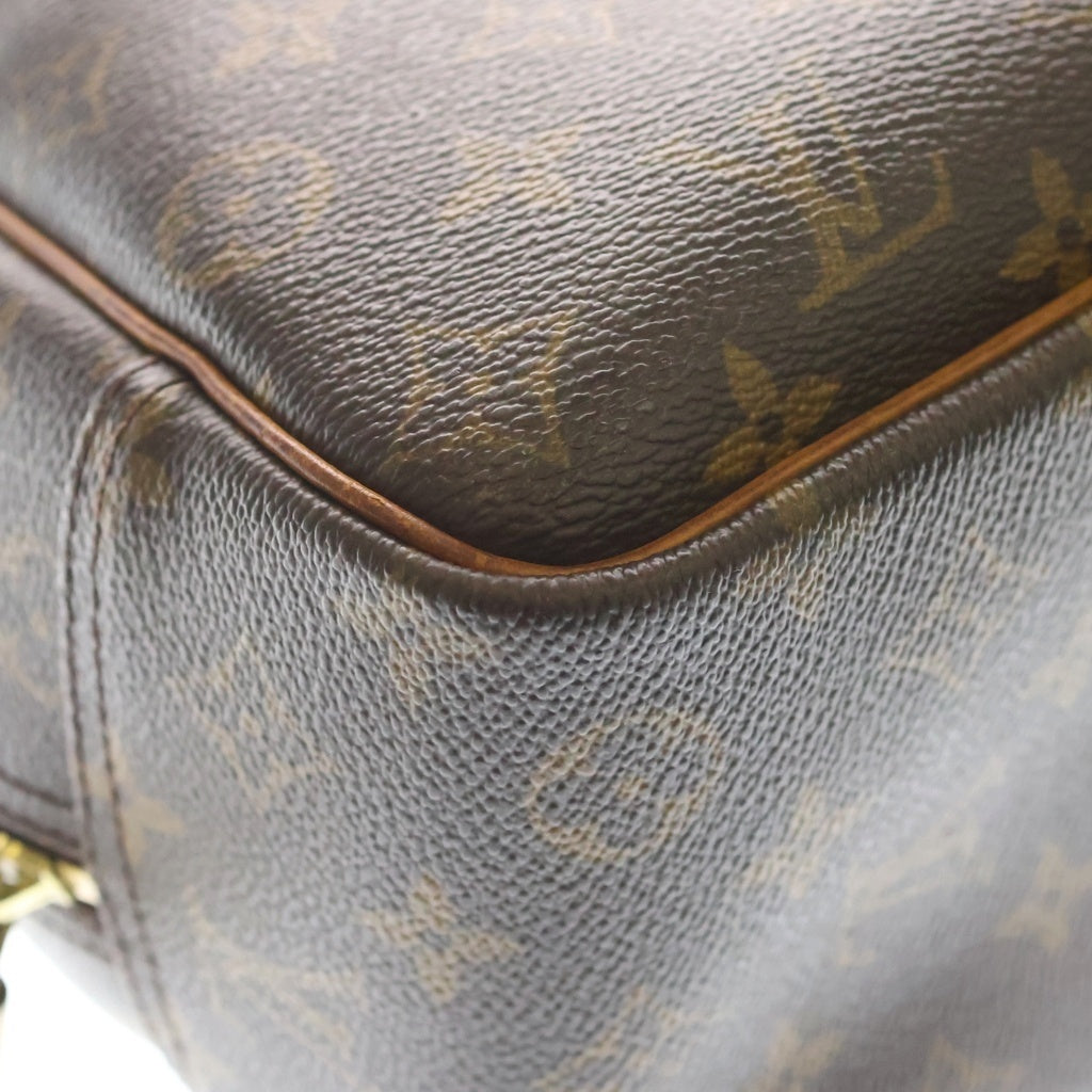 LOUIS VUITTON(ルイヴィトン) ドーヴィル モノグラム PVC レザー ハンドバッグ ゴールド金具 ブラウン M47270 レディース