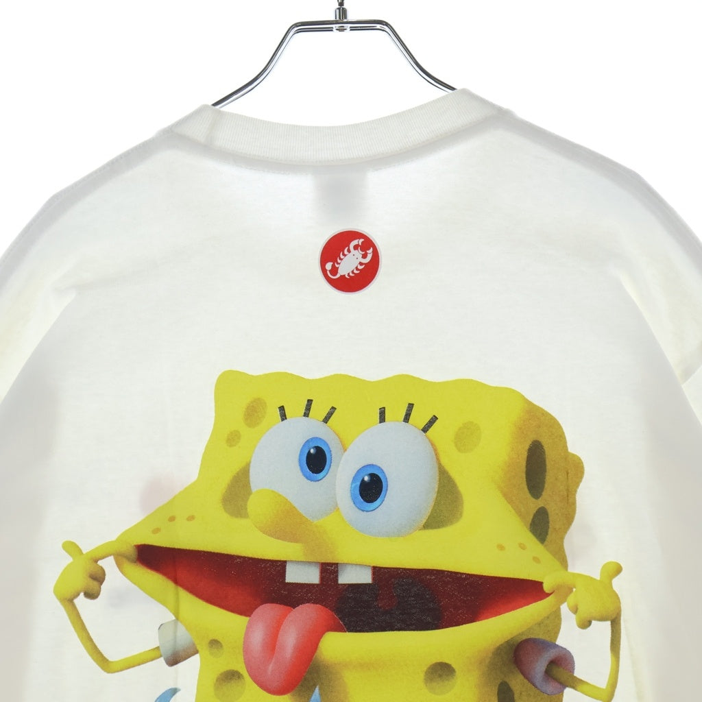 SUPREME(シュプリーム) 25SS ×SPONGE BOB Castelli Racing L/S Tee スポンジボブ カステリ レーシング nプリント 長袖Tシャツ ホワイト