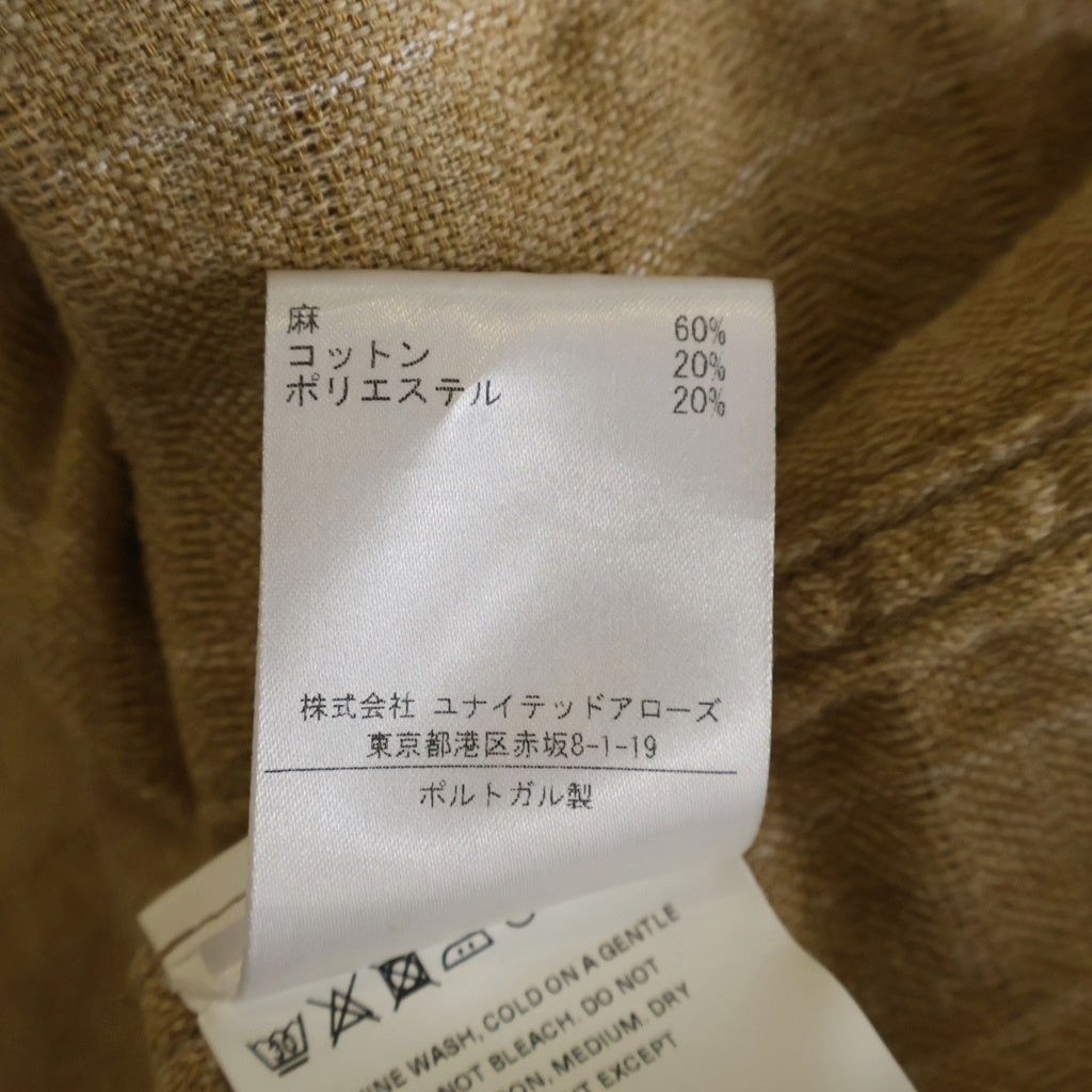 OUR LEGACY(アワーレガシー) チェック柄 レギュラーカラー 半袖シャツ ブラウン 1255-343-0942