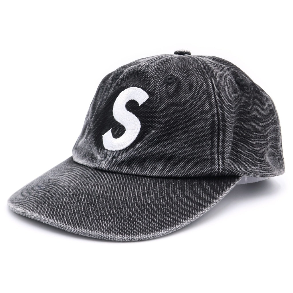 SUPREME(シュプリーム) 26SS Pigment Coated S Logo 6Panel ピグメントコーティング ロゴデザイン ベースボールキャップ 帽子 ブラック