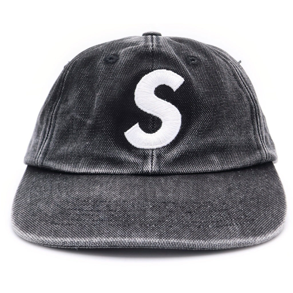 SUPREME(シュプリーム) 26SS Pigment Coated S Logo 6Panel ピグメントコーティング ロゴデザイン ベースボールキャップ 帽子 ブラック
