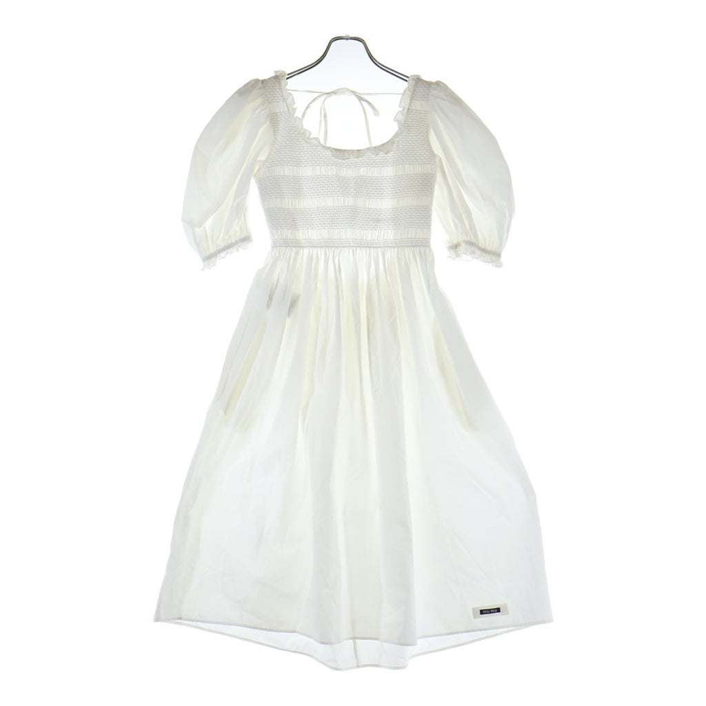 miumiu(ミュウミュウ) エンブロイダリーワンピース ドレス ホワイト MF4539 レディース