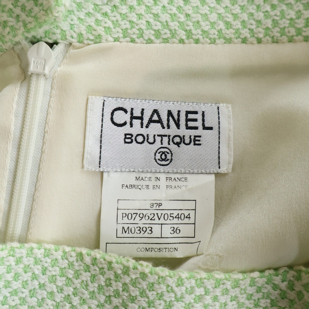 CHANEL(シャネル) ヴィンテージ ダブルブレスト スカート グリーン P07962V05404 レディース