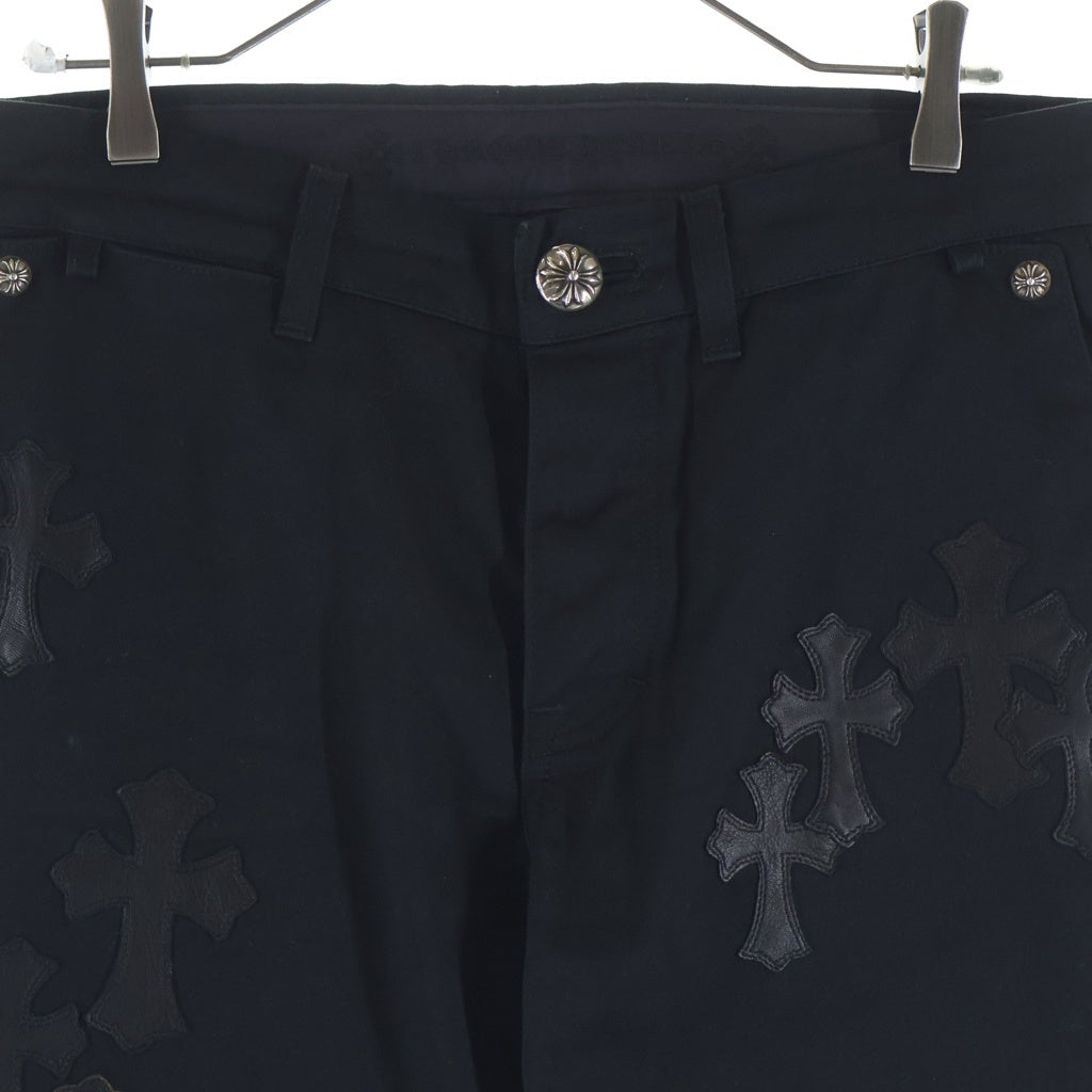 CHROME HEARTS(クロムハーツ) CHINOS CEM CRS PTCH チノパン カモフラ セメタリークロスパッチ パンツ ブラック