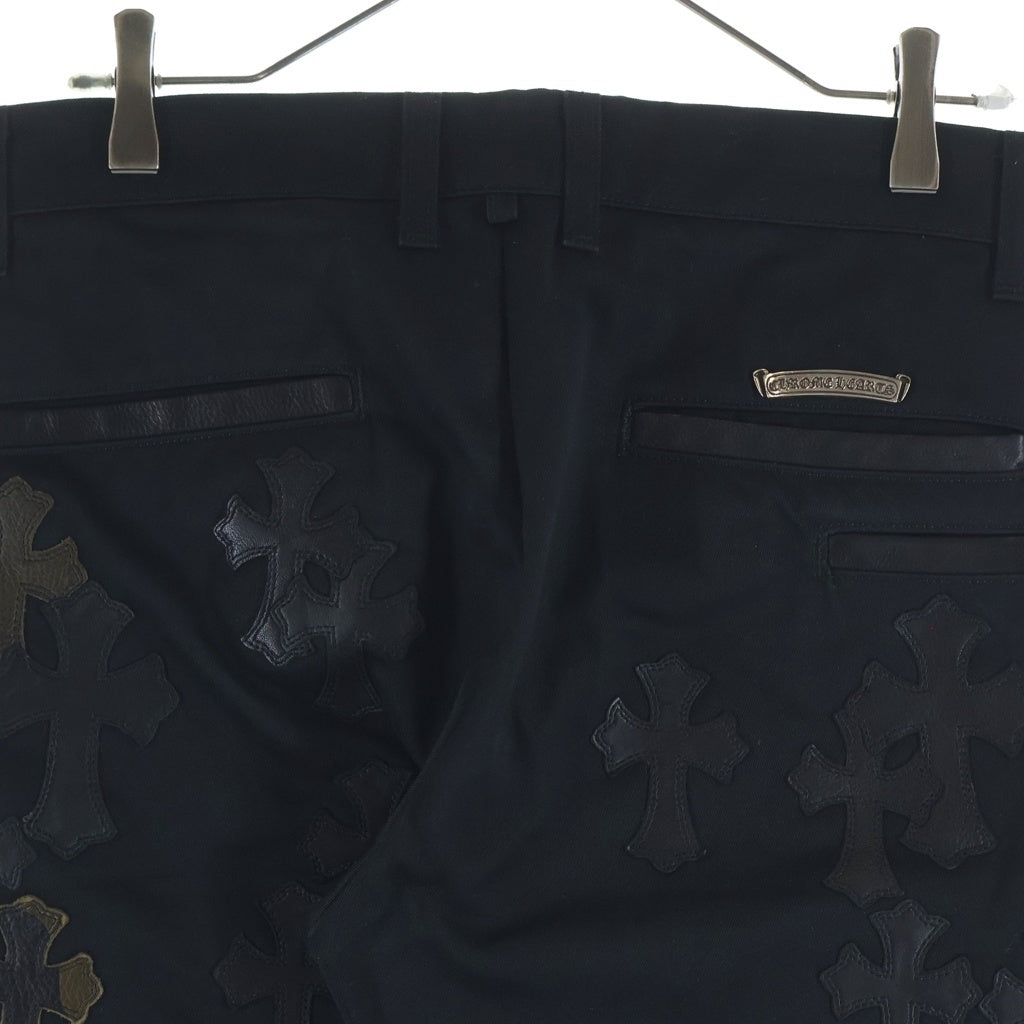 CHROME HEARTS(クロムハーツ) CHINOS CEM CRS PTCH チノパン カモフラ セメタリークロスパッチ パンツ ブラック