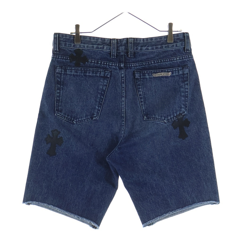 CHROME HEARTS(クロムハーツ) SEGER CHクロスパッチ デニムショーツ ハーフパンツ インディゴ