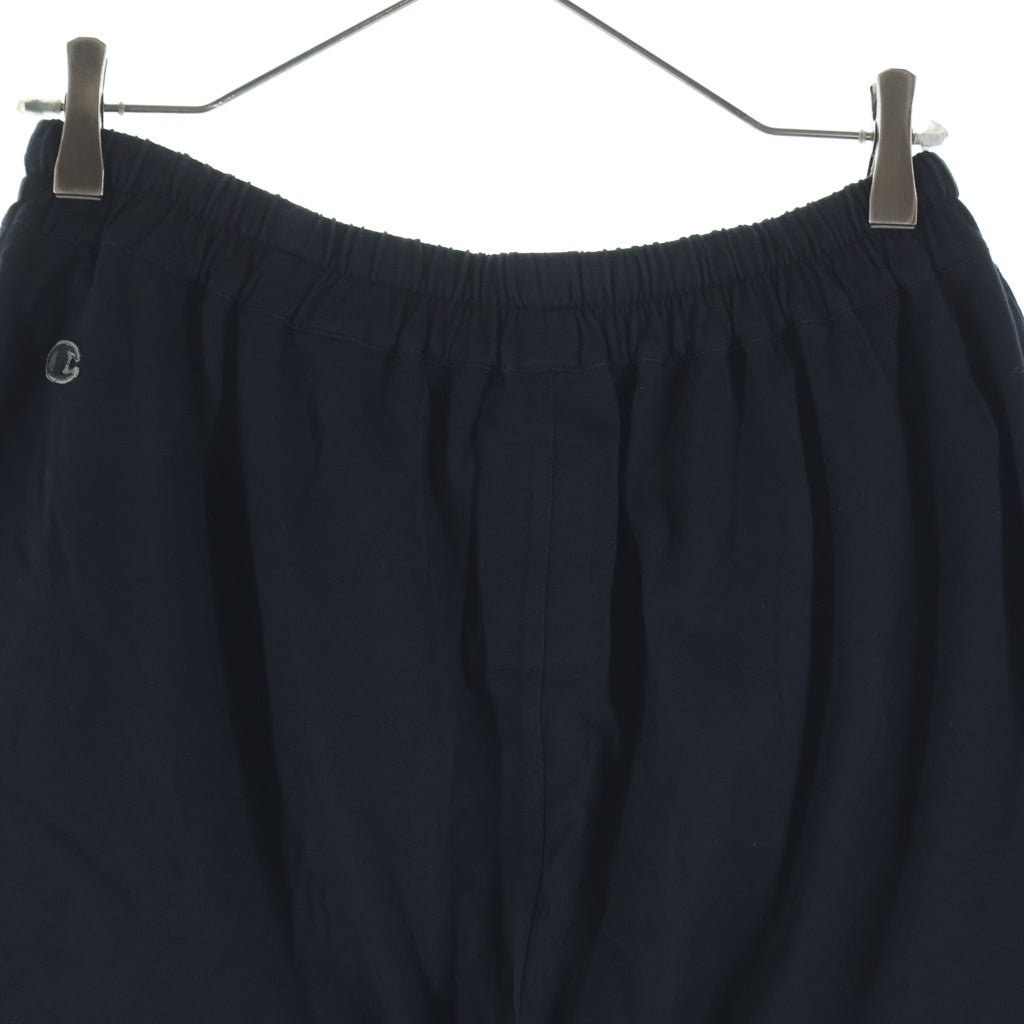 Rick Owens DRKSHDW(リックオウエンス ダークシャドウ) ×CHAMPION BEVELED PODS チャンピオン ロゴデザイン ドローストリング イージー ショートパンツ ブラック CM01D9239-CHJER