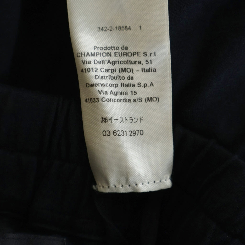 Rick Owens DRKSHDW(リックオウエンス ダークシャドウ) ×CHAMPION BEVELED PODS チャンピオン ロゴデザイン ドローストリング イージー ショートパンツ ブラック CM01D9239-CHJER