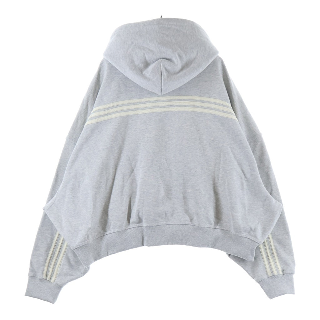 adidas(アディダス) ×BAD BANY HEAVY CREWNECK HOODED BALACLAVA SWEATSHIRT ヘビー クルーネック フーデッド バラクラバ スウェット トレーナ グレー KF1798
