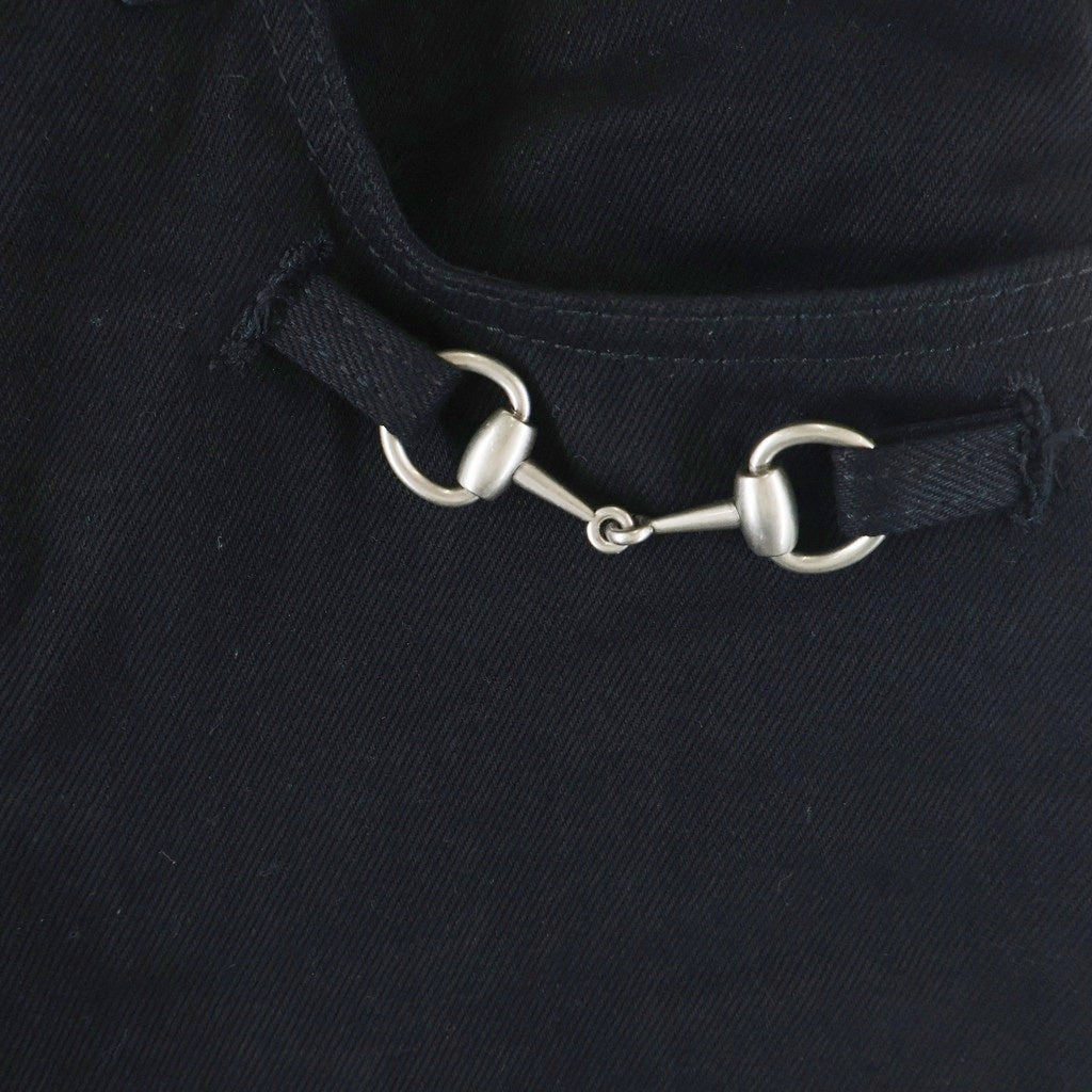 GUCCI(グッチ) 26SS ホースビットデザイン ボタンフライ デニムパンツ ブラック 860844 XDDFZ