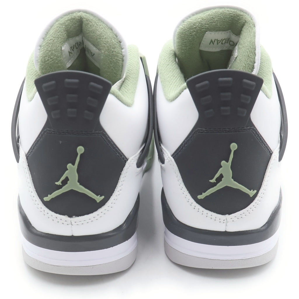 NIKE(ナイキ) AIR JORDAN 4 RETRO エア ジョーダン 4 レトロ ハイカットスニーカー シューズ ホワイト/グリーン US7/24cm レディース AQ9129-103