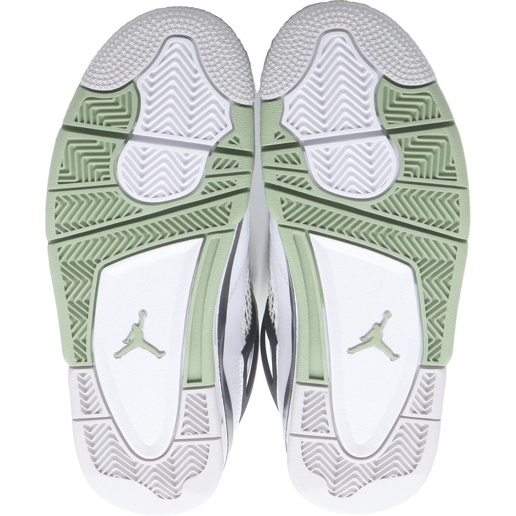 NIKE(ナイキ) AIR JORDAN 4 RETRO エア ジョーダン 4 レトロ ハイカットスニーカー シューズ ホワイト/グリーン US7/24cm レディース AQ9129-103