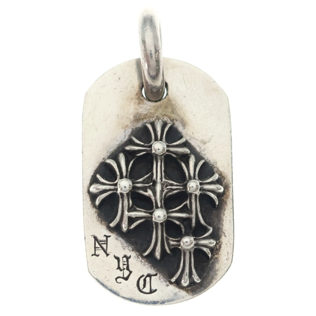 CHROME HEARTS(クロムハーツ) RAISED DOGTAG レイズドドッグタグ NYC限定 ネックレストップ シルバー