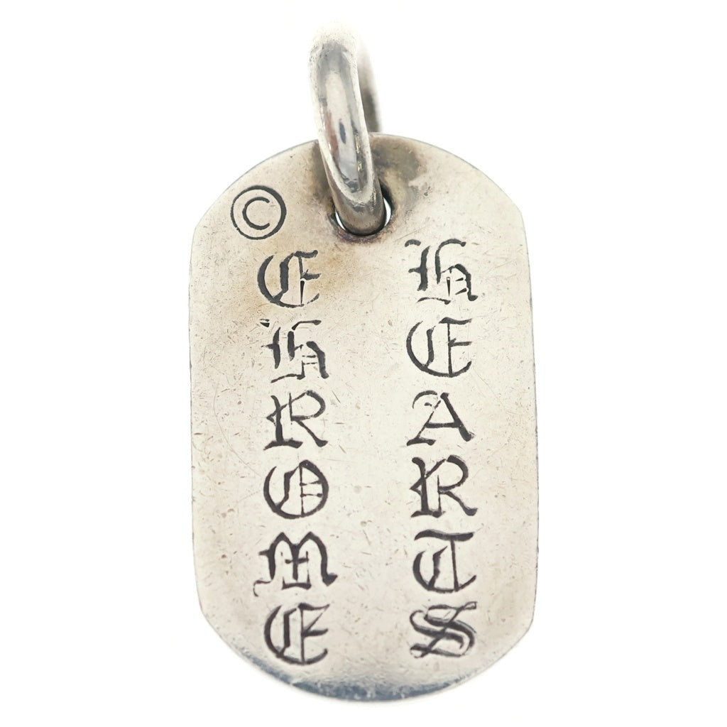 CHROME HEARTS(クロムハーツ) RAISED DOGTAG レイズドドッグタグ NYC限定 ネックレストップ シルバー