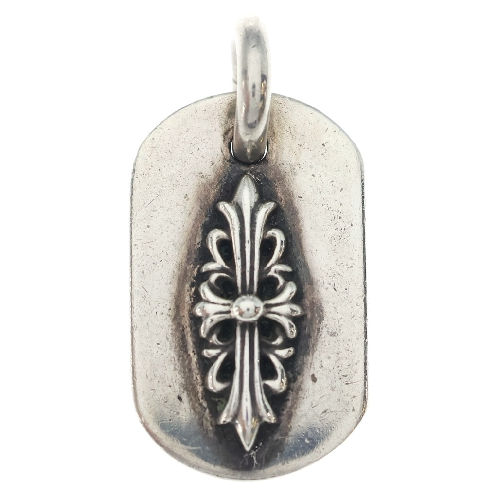 CHROME HEARTS(クロムハーツ) RAISED FRRL DOGTAG レイズドフローラルクロス ドッグタグ ペンダントトップ シルバー BCA302