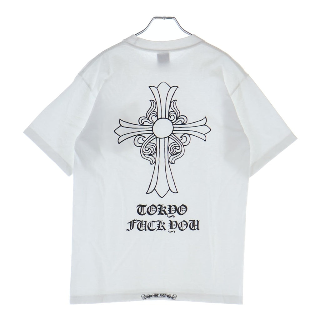 CHROME HEARTS(クロムハーツ) TOKYO HOURSESHOE CEMETERY S/S TEE トーキョー ホースシュー セメタリー クルーネック カットソー 半袖Tシャツ ホワイト