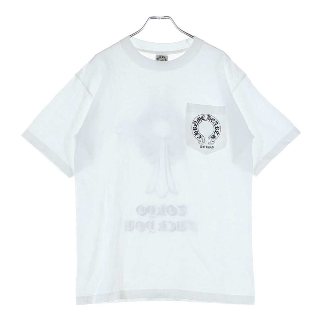 CHROME HEARTS(クロムハーツ) TOKYO HOURSESHOE CEMETERY S/S TEE トーキョー ホースシュー セメタリー クルーネック カットソー 半袖Tシャツ ホワイト