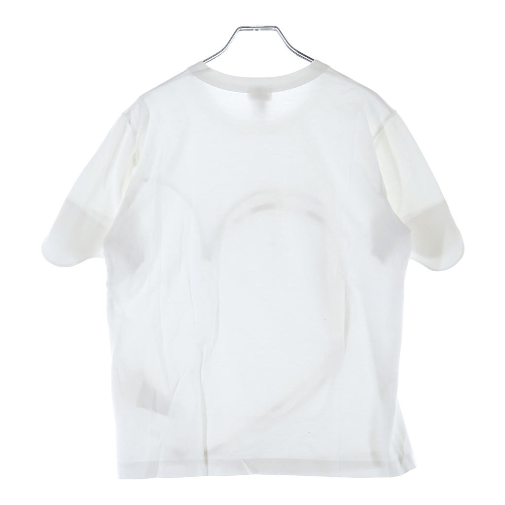 NOIR KEI NINOMIYA(ノワール ケイニノミヤ) フロントロゴデザイン クルーネック カットソー 半袖Tシャツ ホワイト レディース 3K-T002