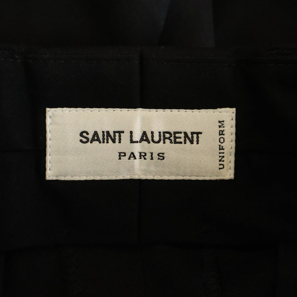 SAINT LAURENT PARIS(サンローランパリ) センタープレス スラックスパンツ ブラック 637089