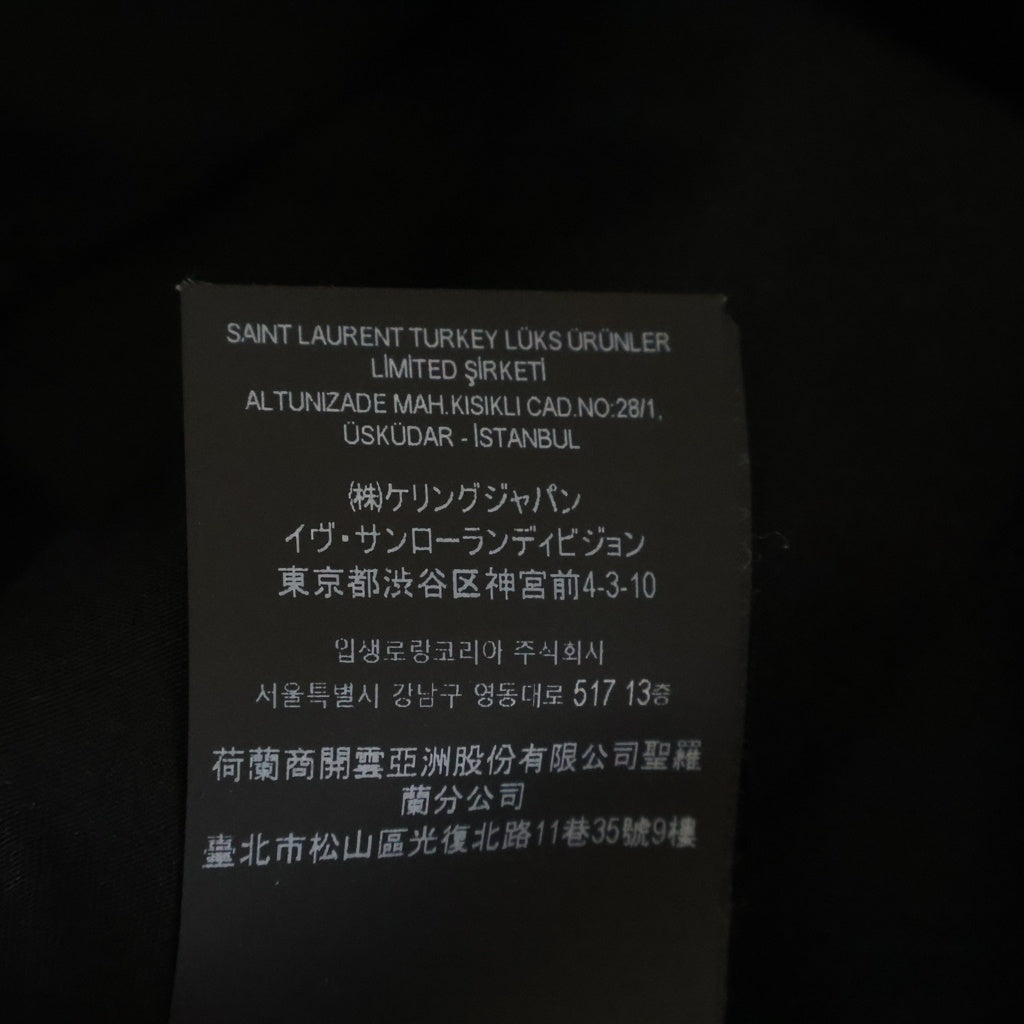 SAINT LAURENT PARIS(サンローランパリ) センタープレス スラックスパンツ ブラック 637089