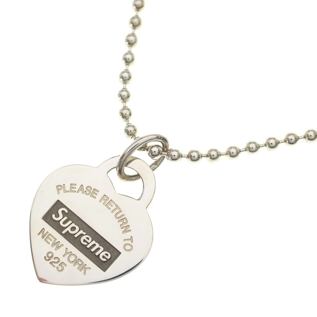 SUPREME(シュプリーム) ×TIFFANY HEART TAG PENDANT ティファニー ハート リターントゥー ペンダント シルバー レディース