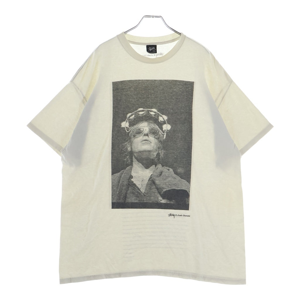 STUSSY(ステューシー) 90S VINTAGE ×JOSH CHEUSE ヴィンテージ ジョシュ チューズ クルーネック カットソー 半袖Tシャツ ホワイト
