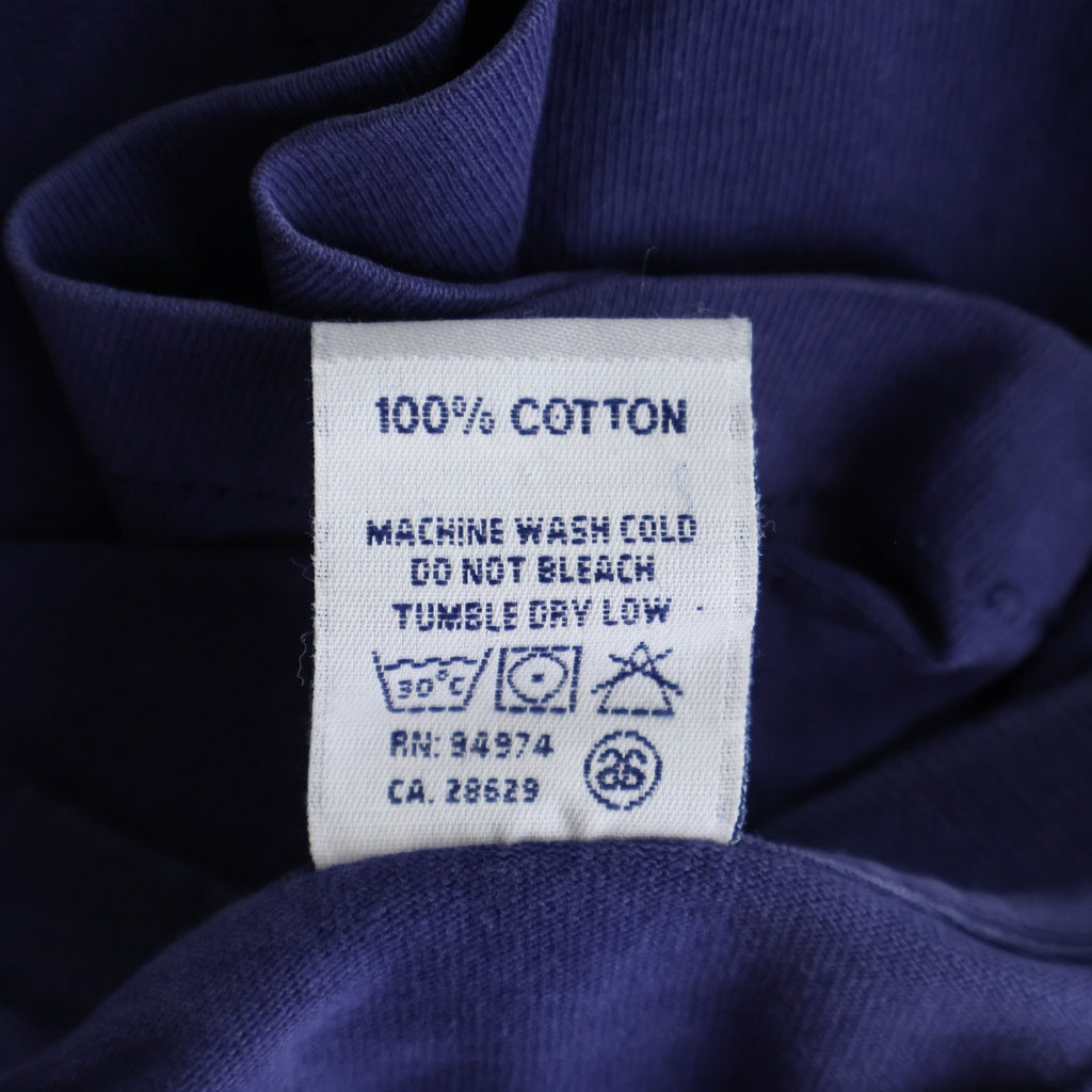 STUSSY(ステューシー) 90S VINTAGE LOSANGELES ヴィンテージ ロサンゼルス 銀タグ ロゴデザイン クルーネック カットソー 半袖Tシャツ ネイビー