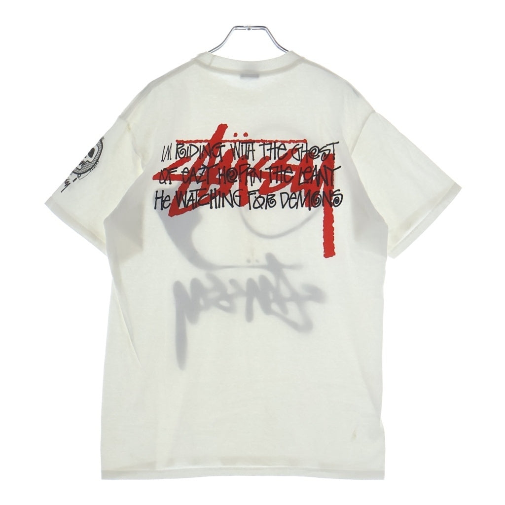 STUSSY(ステューシー) 00S VINTAGE CITY OF CIMPTON ヴィンテージ シティーオブコンプトン クルーネック カットソー 半袖Tシャツ ホワイト