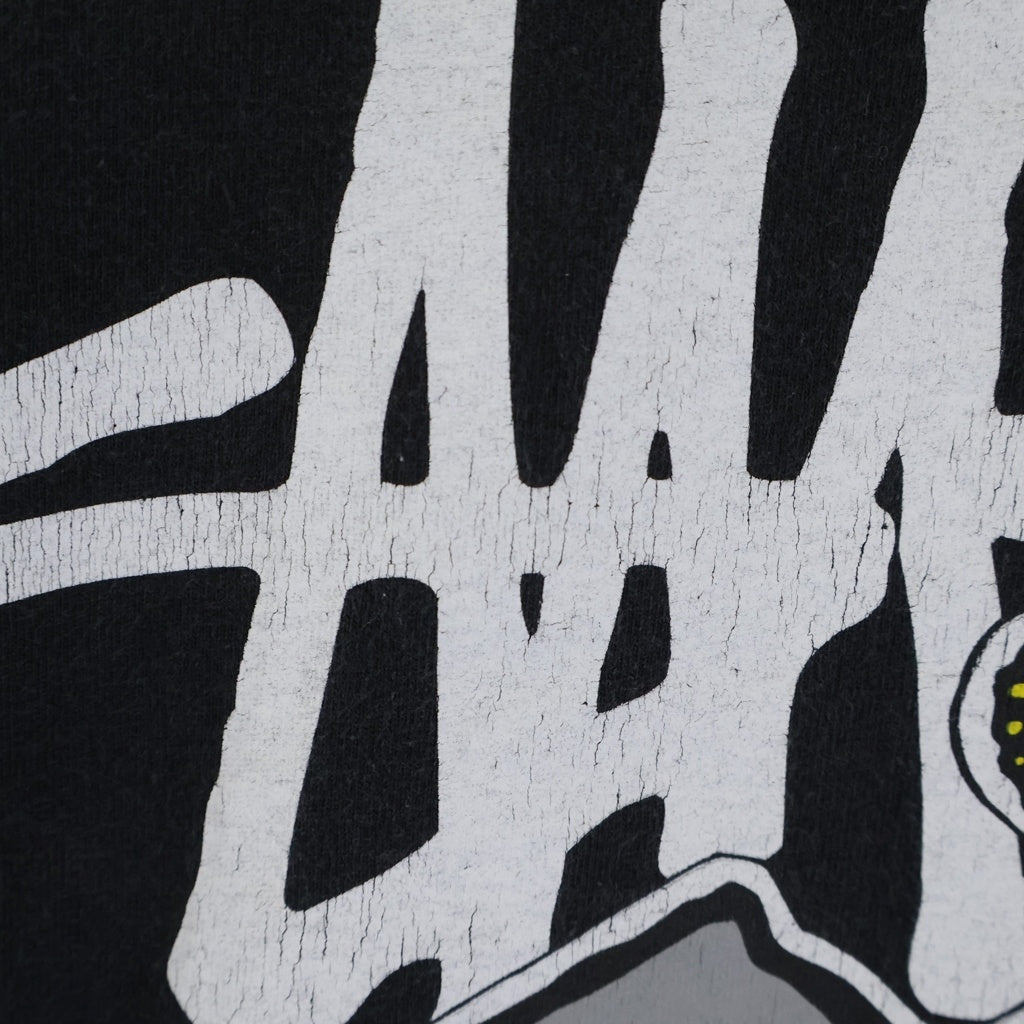 STUSSY(ステューシー) 00S VINTAGE ヴィンテージ ロゴデザイン クルーネック カットソー 半袖Tシャツ ブラック