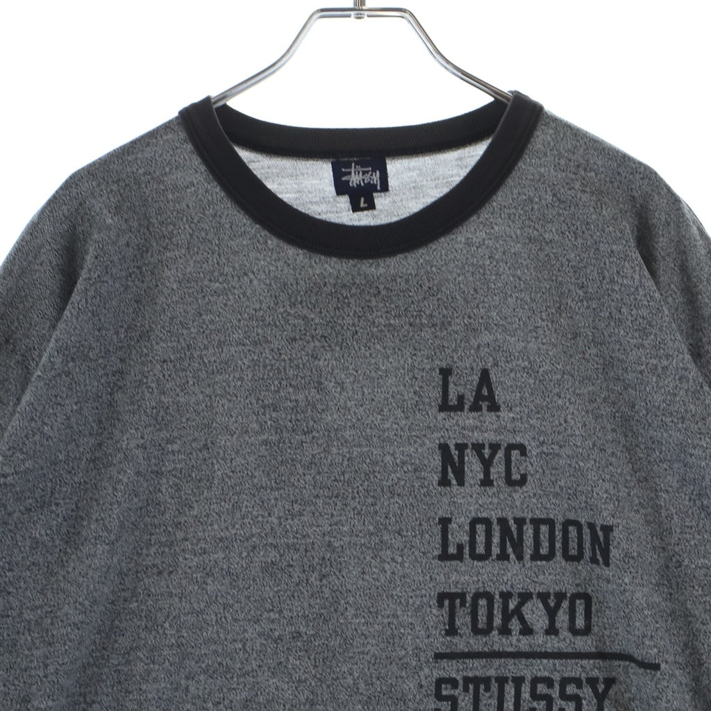 STUSSY(ステューシー) 90S VINTAGE CITY ヴィンテージ リンガーネック カットソー 半袖Tシャツ グレー