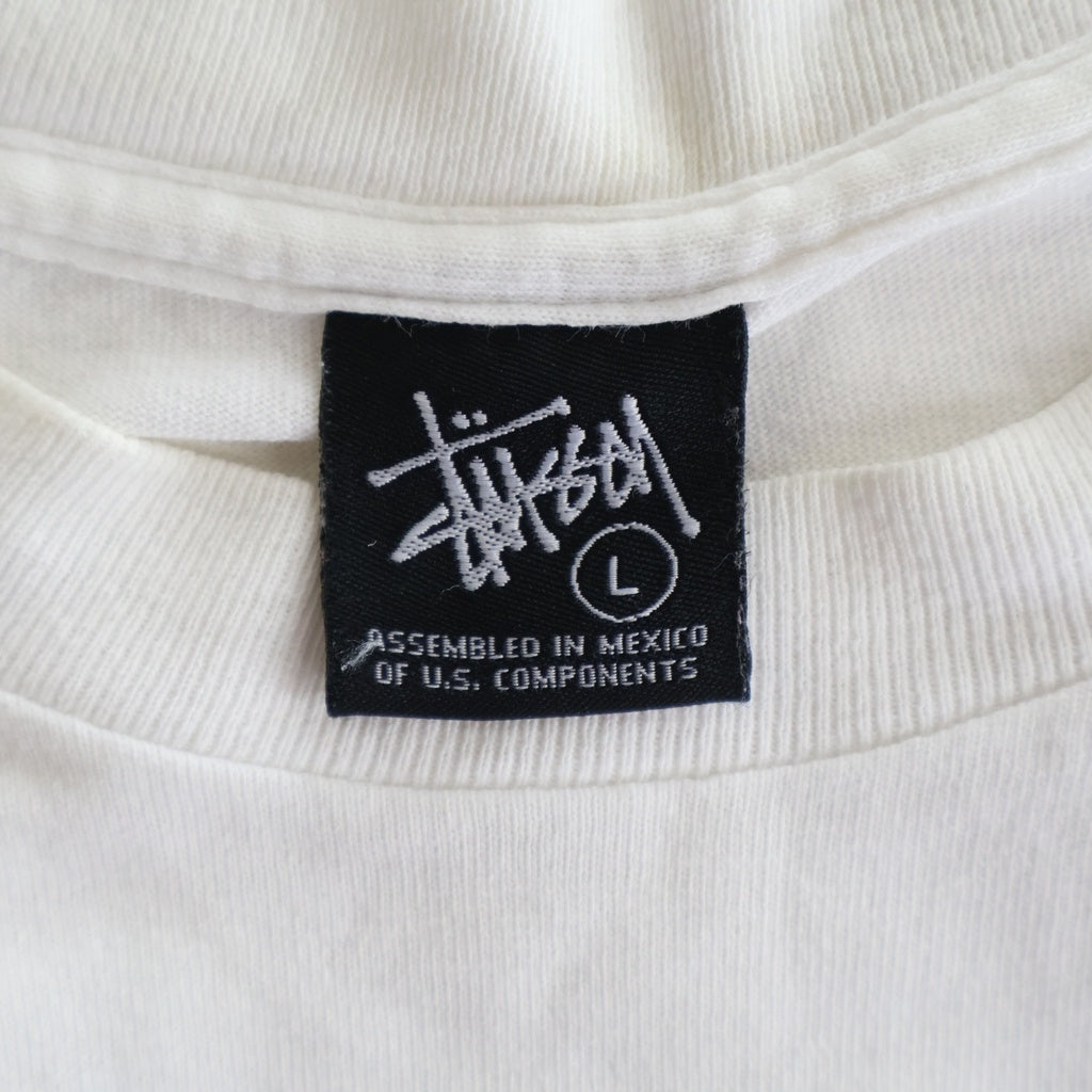 STUSSY(ステューシー) 00S VITAGE 2KIDS ヴィンテージ キッズ ロゴデザイン クルーネック カットソー 半袖Tシャツ ホワイト