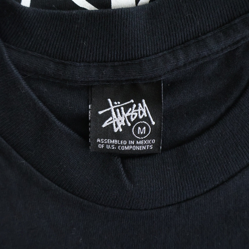 STUSSY(ステューシー) 00S VINTAGE 25ANNIVERSARY ヴィンテージ 25周年 ロゴデザイン クルーネック カットソー 半袖Tシャツ ブラック