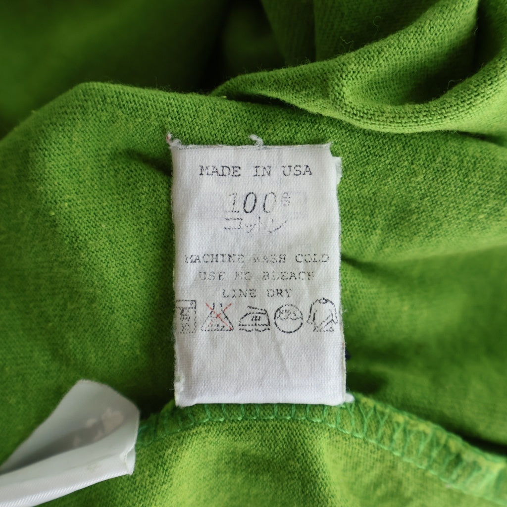 STUSSY(ステューシー) 90S VINTAGE LIVIN ヴィンテージ ロゴデザイン クルーネック カットソー ラグランTシャツ グリーン
