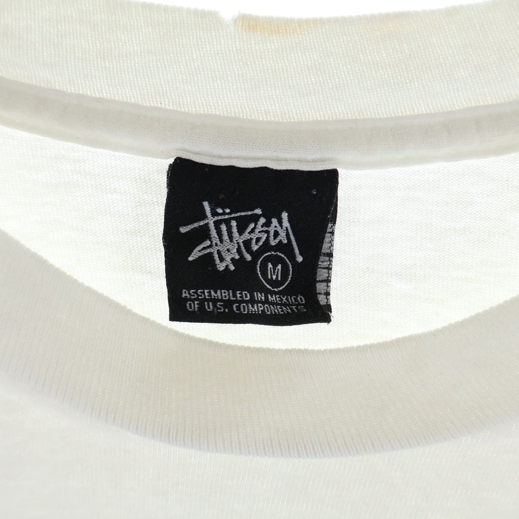 STUSSY(ステューシー) 00S VINTAGE ANNIVERSARY ヴィンテージ アニバーサリー ロゴデザイン クルーネック カットソー 半袖Tシャツ ホワイト