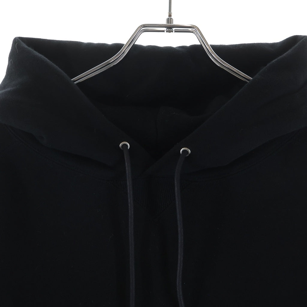WTAPS(ダブルタップス) ×Sacai Flock Print Hoodie サカイプルオーバーパーカーフーディー ブラック 25-0925S