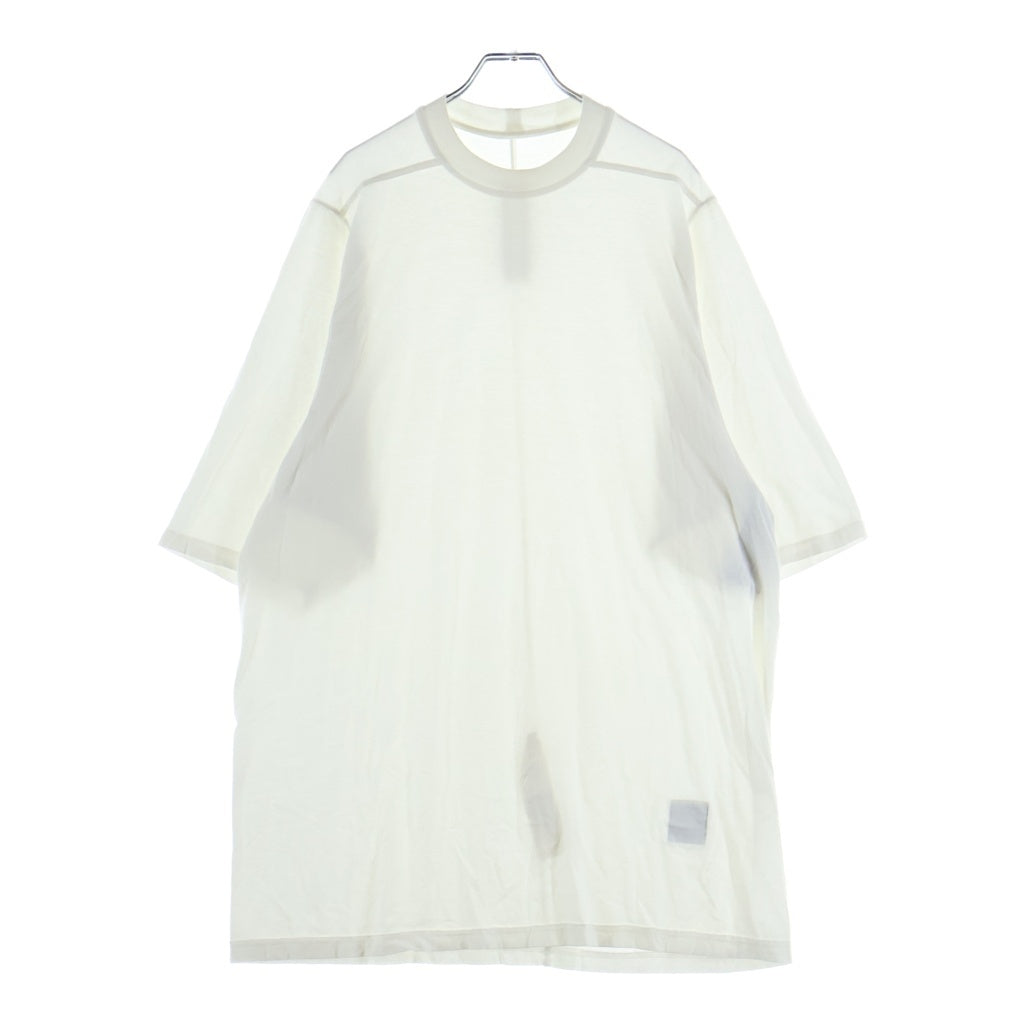 Rick Owens DRKSHDW(リックオウエンス ダークシャドウ) 22SS JUMBO ジャンボ オーバーサイズ クルーネック カットソー 半袖Tシャツ ホワイト DU01B7274-RN