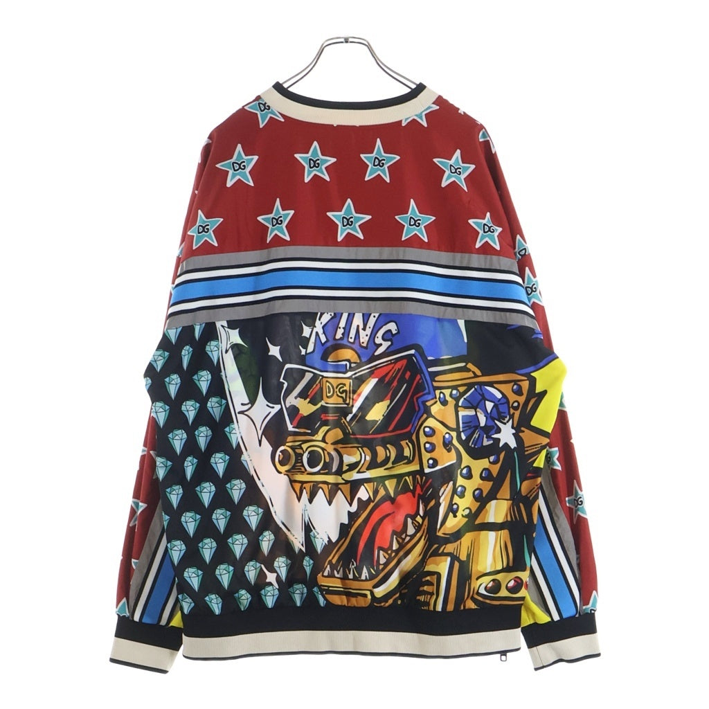 DOLCE & GABBANA(ドルチェアンドガッバーナ) スターグラフィックデザイン切り替えスウェットシャツ マルチ