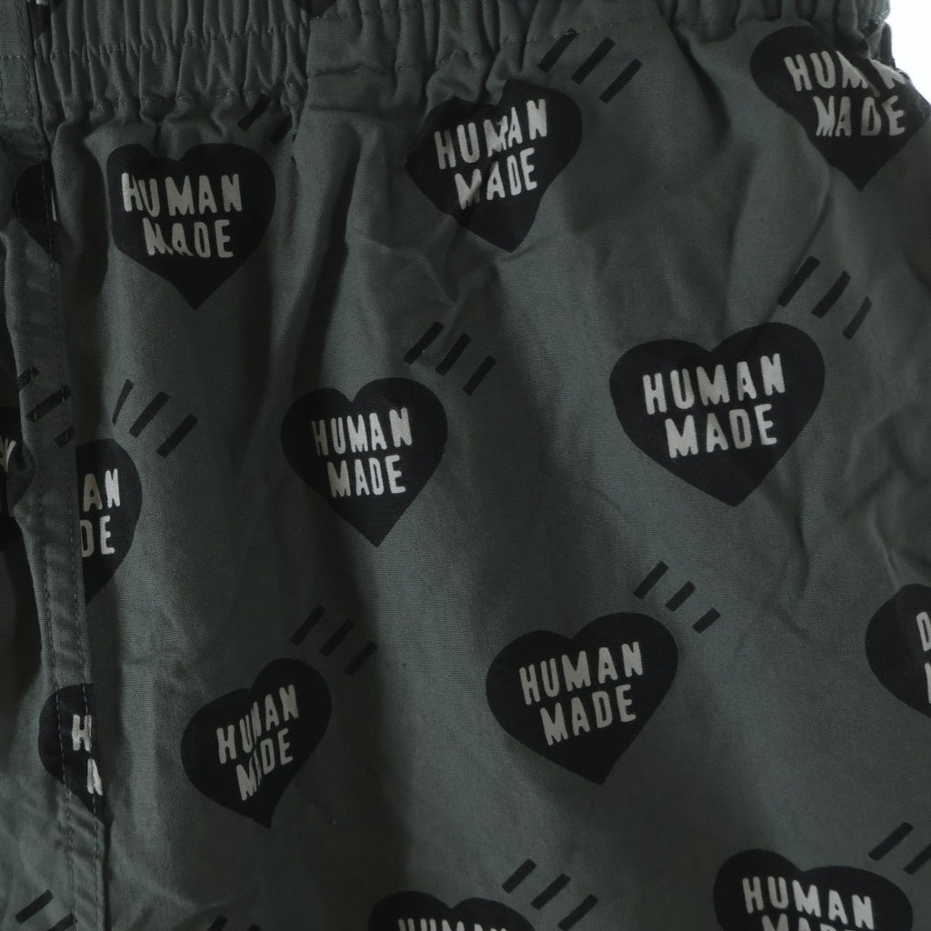 HUMAN MADE(ヒューマンメイド) ハートロゴ総柄ショートパンツ ハーフパンツ グレー