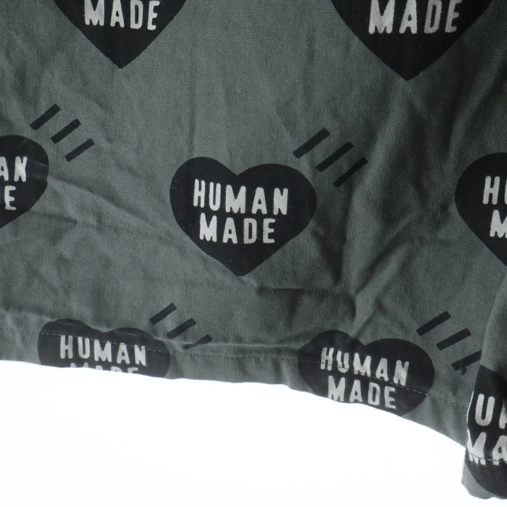 HUMAN MADE(ヒューマンメイド) ハートロゴ総柄ショートパンツ ハーフパンツ グレー