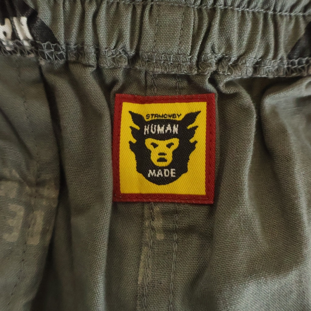 HUMAN MADE(ヒューマンメイド) ハートロゴ総柄ショートパンツ ハーフパンツ グレー