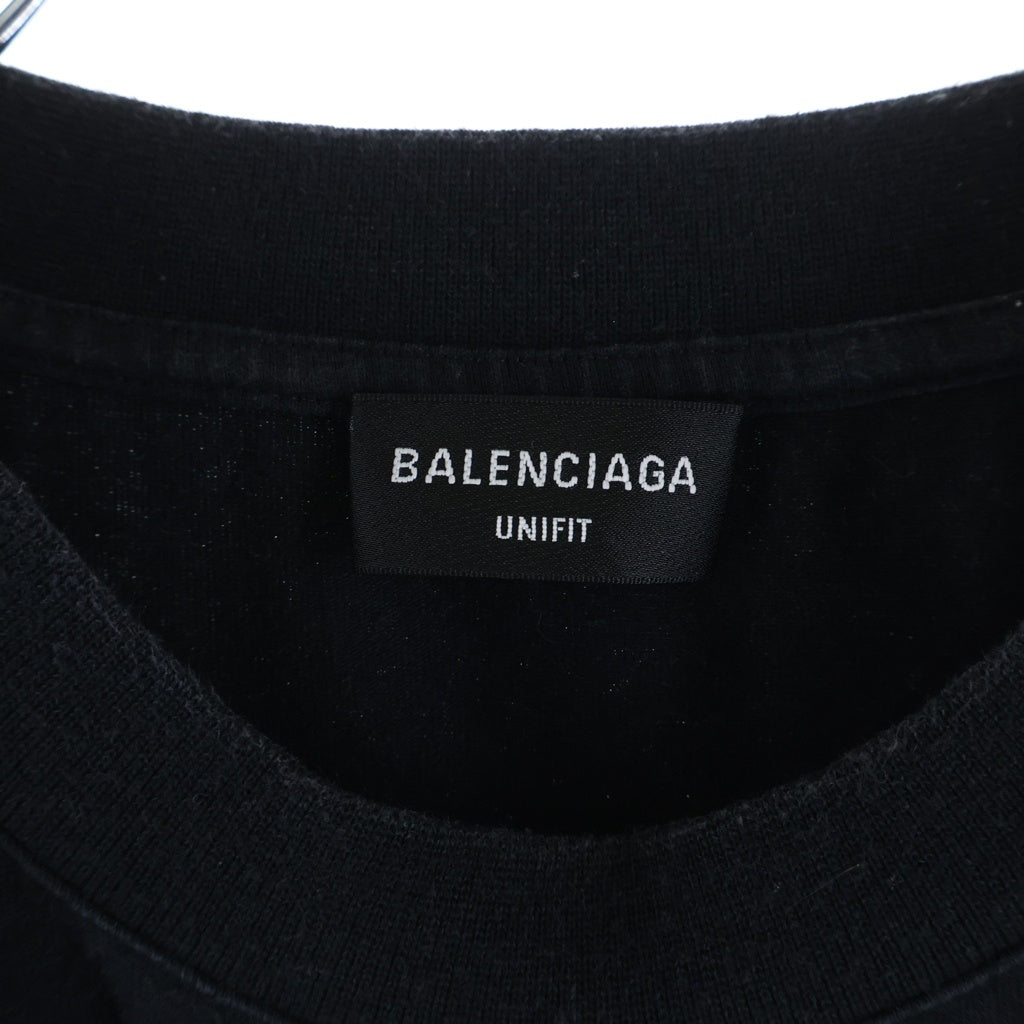 BALENCIAGA(バレンシアガ) SPORTY B クルーネック半袖Tシャツ カットソー ブラック 704070-TMVG4