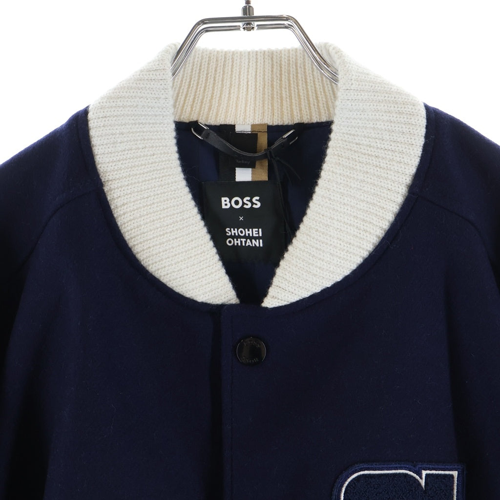 HUGO BOSS(ヒューゴボス) ×SHOHEI OHTANI スタジアムジャンパー フライジャケット ウール ネイビー 230-000-186-1814