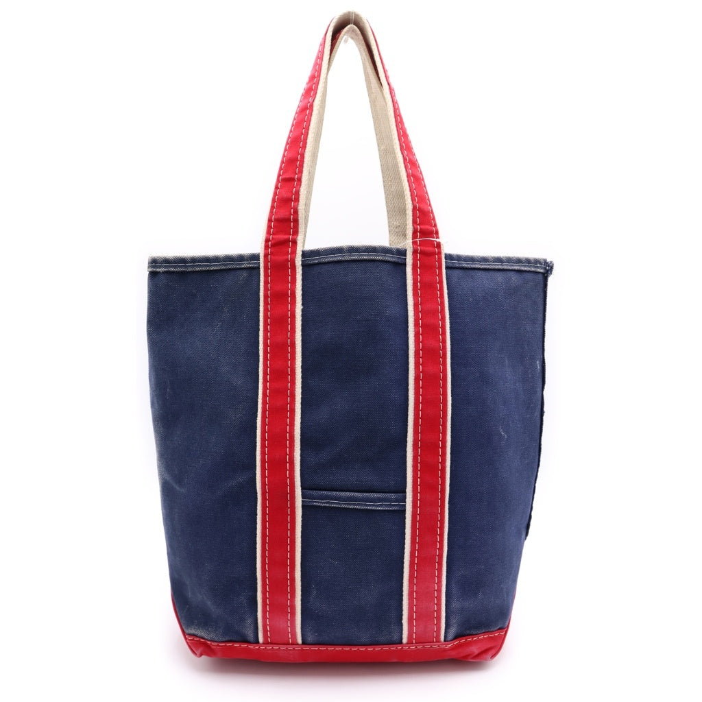 L.L.Bean(エルエルビーン) 80S RED DELUXE TOTE ギザタグ デラックストートバッグ ネイビー/レッド