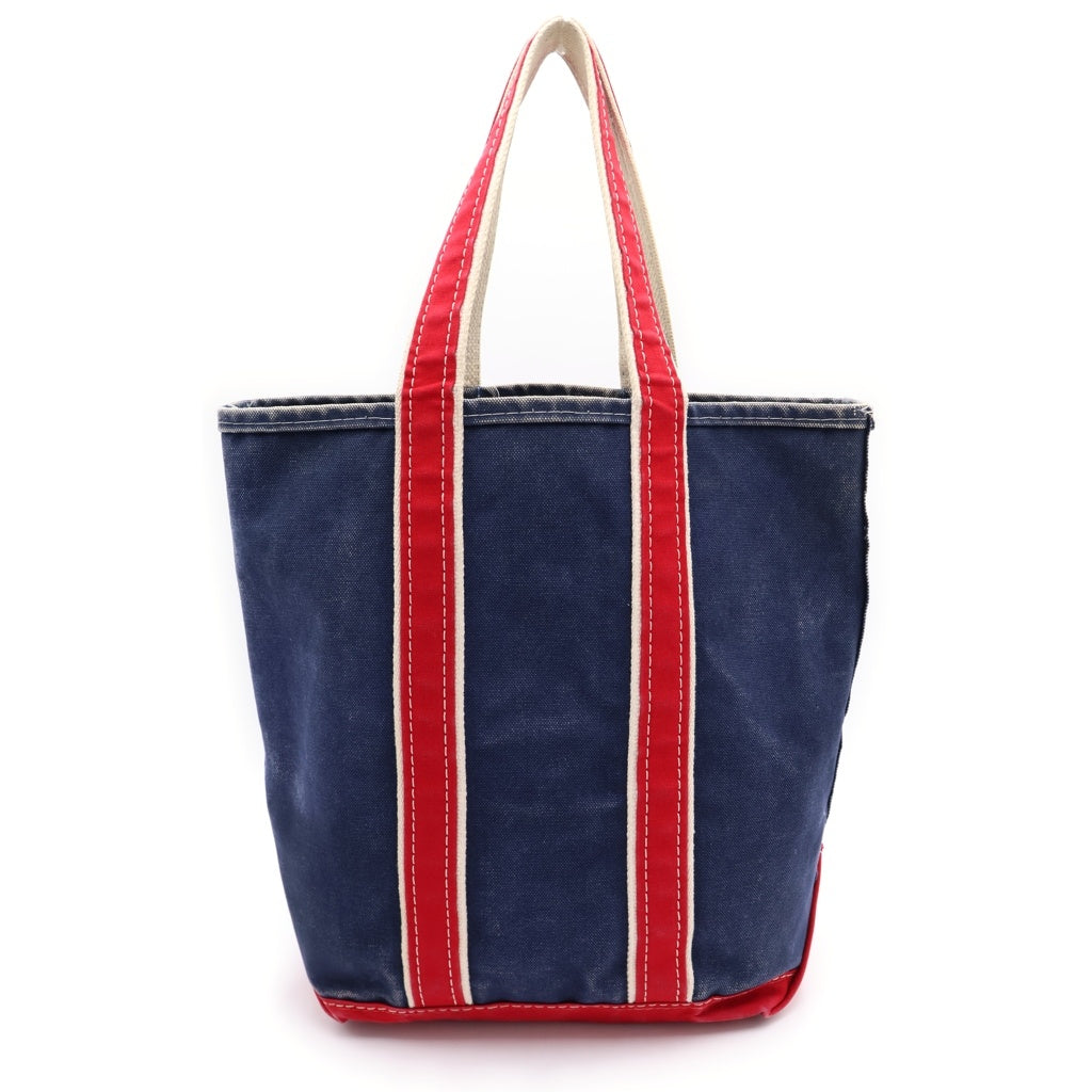 L.L.Bean(エルエルビーン) 80S RED DELUXE TOTE ギザタグ デラックストートバッグ ネイビー/レッド