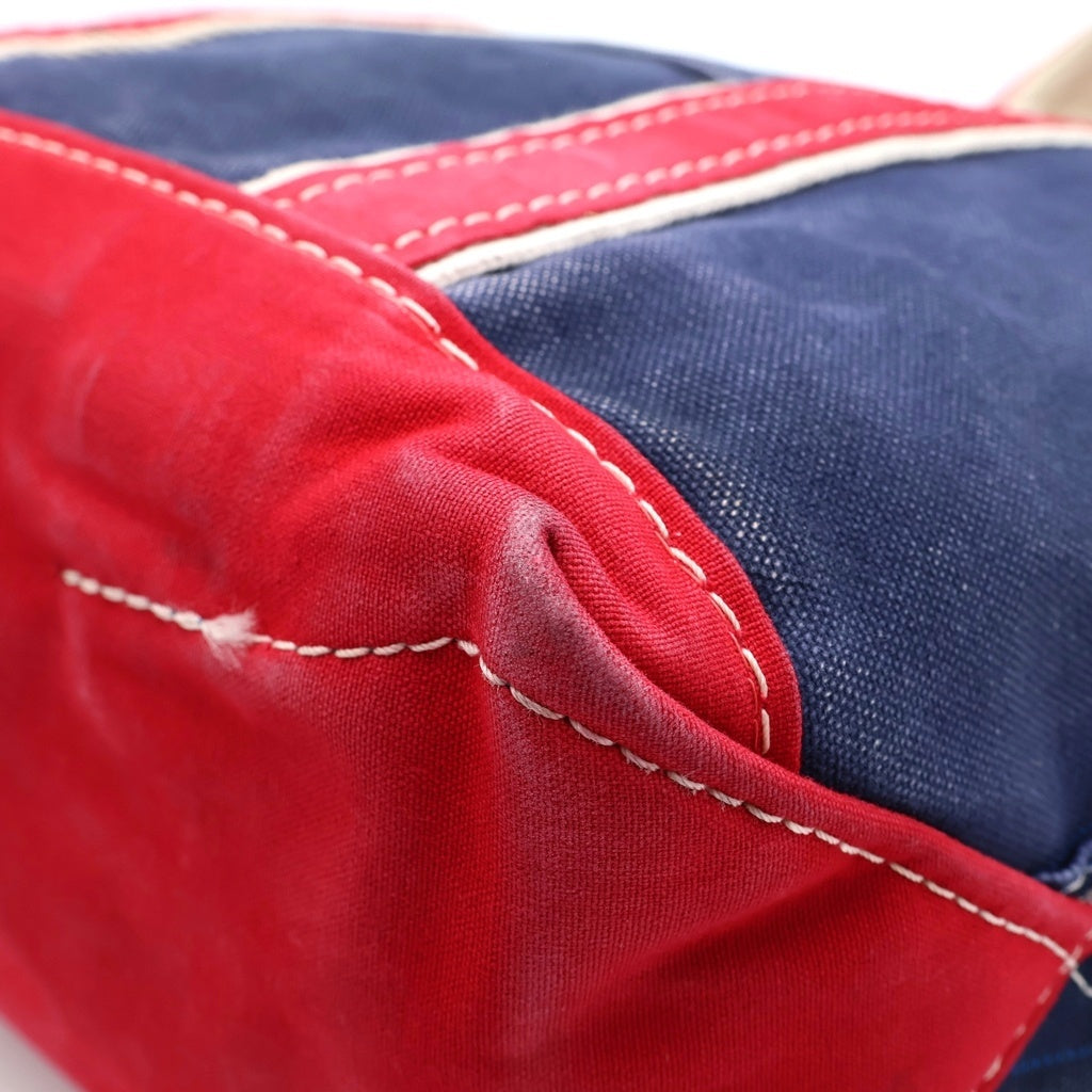 L.L.Bean(エルエルビーン) 80S RED DELUXE TOTE ギザタグ デラックストートバッグ ネイビー/レッド