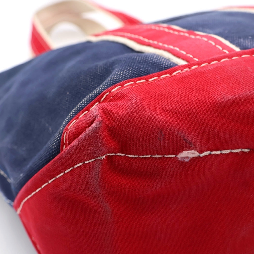 L.L.Bean(エルエルビーン) 80S RED DELUXE TOTE ギザタグ デラックストートバッグ ネイビー/レッド