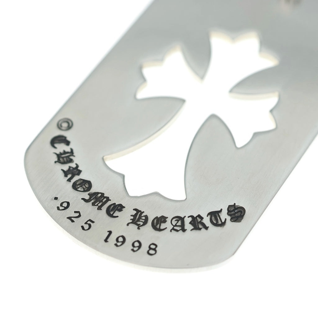 CHROME HEARTS(クロムハーツ) D TAG LRG CO CRS カットアウトクロスドッグタグ ラージ ペンダントトップ シルバー BCA239 レディース