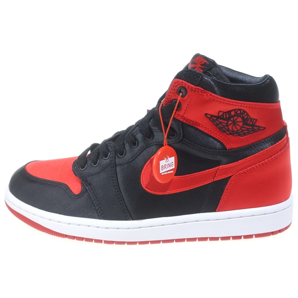NIKE(ナイキ) WMNS AIR JORDAN 1 HIGH OG SATIN BRED ウィメンズ エアジョーダン1 サテンブレッド ハイカットスニーカー ブラック/レッド US8.5/25.5cm FD4810-061